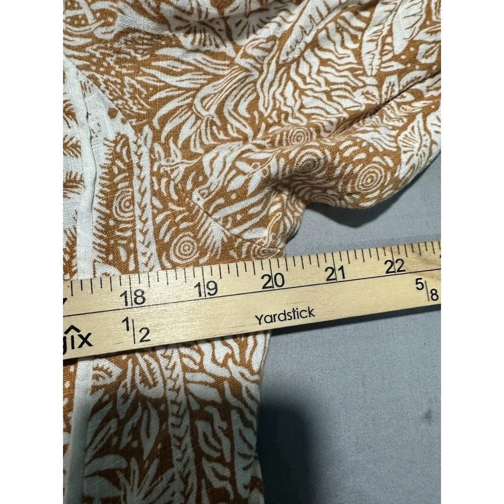 Desmond Dempsey X H&M Kaftan Dress L Midi Tropical Button Up L - Picture 4 of 7